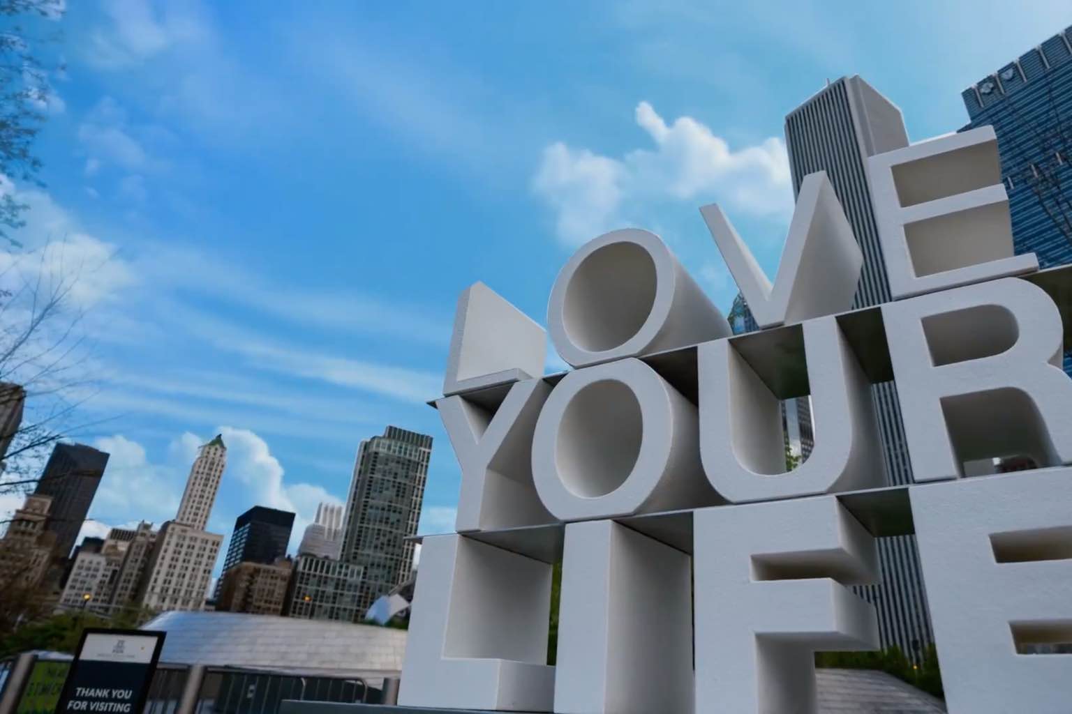 Large cut out love your life logo