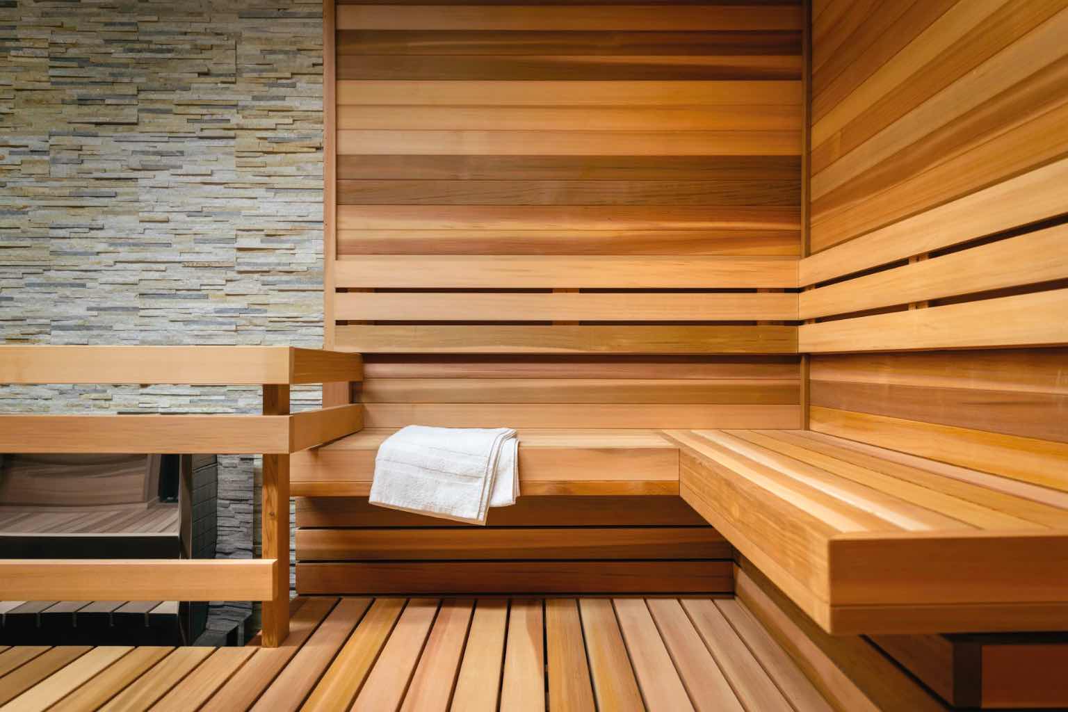 sauna at Life Time