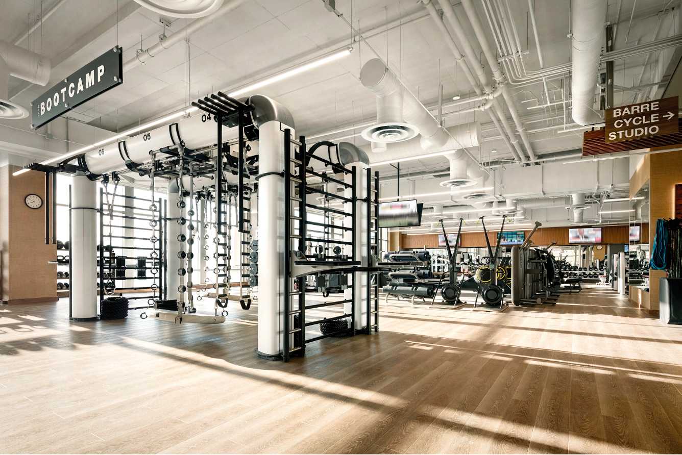 Weight room at Life Time