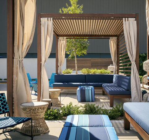 outdoor cabanas
