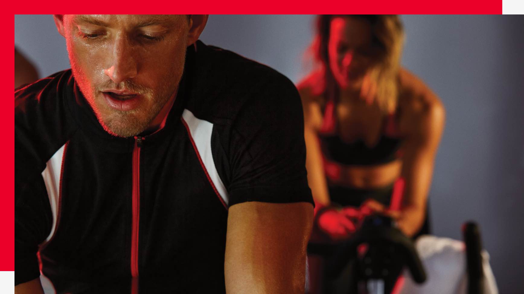 Man riding a bike in edge class