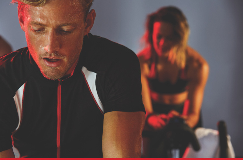 Man riding a bike in EDG class